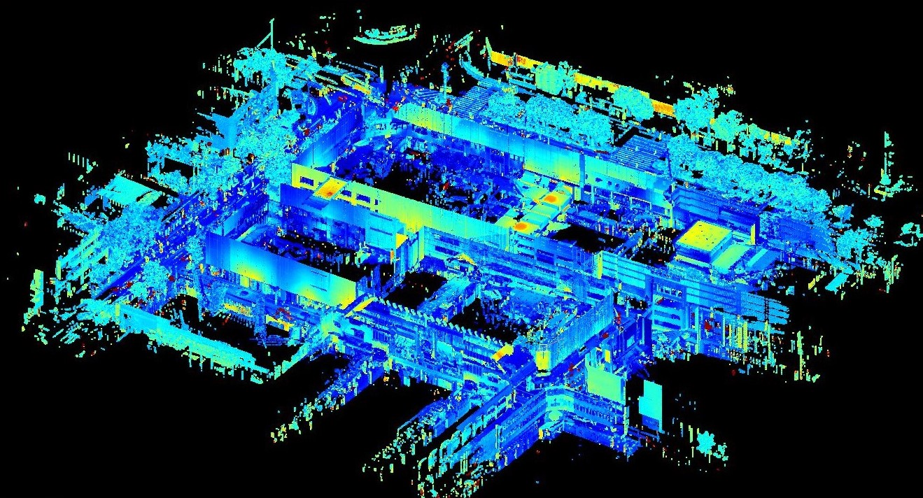 福岡の現場の3次元点群データサンプル